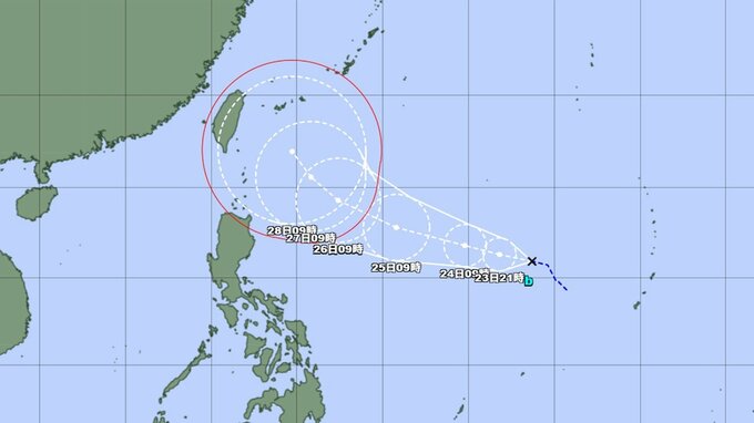 【台風情報】"台風のたまご"＝熱帯低気圧発生　今後は沖縄に接近の可能性...24時間以内に台風へ発達か　最大瞬間風速50m/s予想　台風25号(ドゥージェン)は温帯低気圧に　今後の全国の天気を画像で　気象庁【進路予想】　|　山形のニュース│TUYテレビユー山形