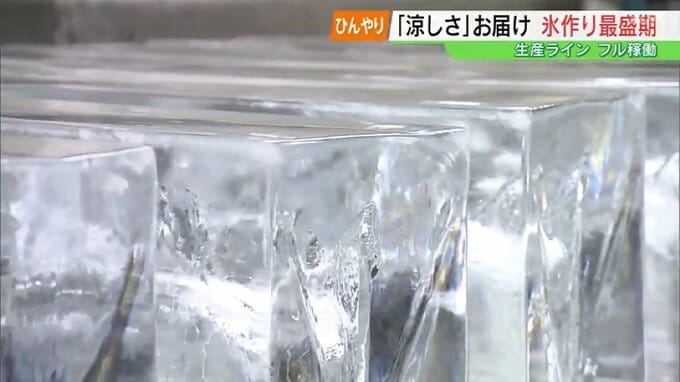 “ひんやり”お届け　氷作り最盛期　猛暑で2～3割注文増加　福島　|　福島のニュース│TUF