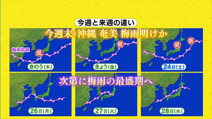 【週末天気】いよいよ梅雨 “最盛期”へ　大雨に警戒の時期　朝も気温下がらず熱帯夜も　土日の晴天を有効に活用を|TBS NEWS DIG