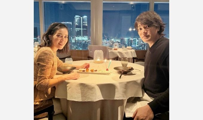 【 来栖あつこ 】 「48歳の誕生日」　夫と２ショットでお祝い　「今年も引き続き『ちょうどいい』ってテーマに生きたいと思います」|TBS NEWS DIG