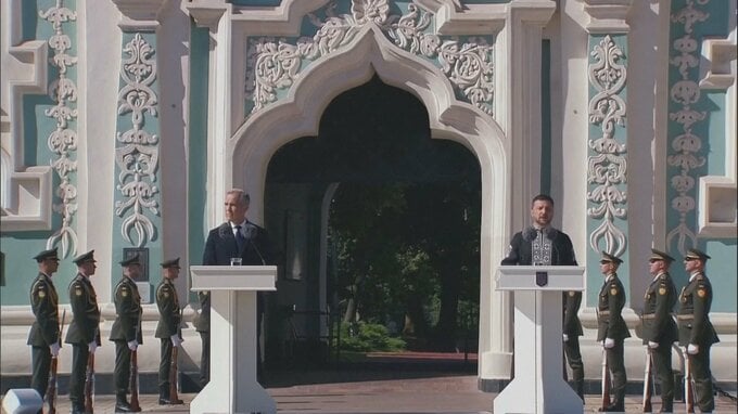 ウクライナで独立記念日を祝う式典　カナダ・カーニー首相も出席「ロシアへの抑止力の強化を」|TBS NEWS DIG