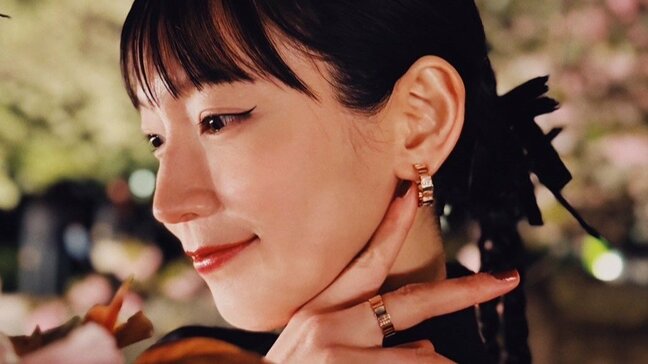 【吉岡里帆】ディオールに招かれ「東寺さんの桜と」　京都・東寺の夜桜と競演　フォロワー耽溺「うっとり」「一夜の満開」|TBS NEWS DIG