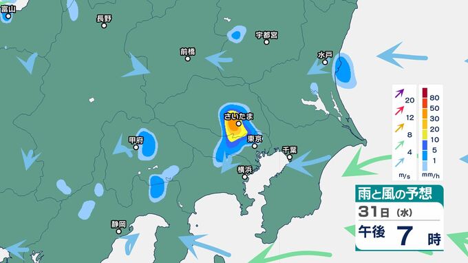 東京都板橋区付近・練馬区付近・埼玉県和光市付近で1時間に約100ミリの猛烈な雨　東京地方は31日夜の始め頃にかけ「雷を伴った激しい雨」　警報級の大雨となる可能性　|　BSSニュース | BSS山陰放送
