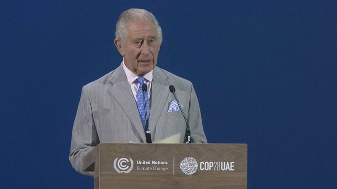 チャールズ国王 “真の改革に向けた転機に” COP28で演説