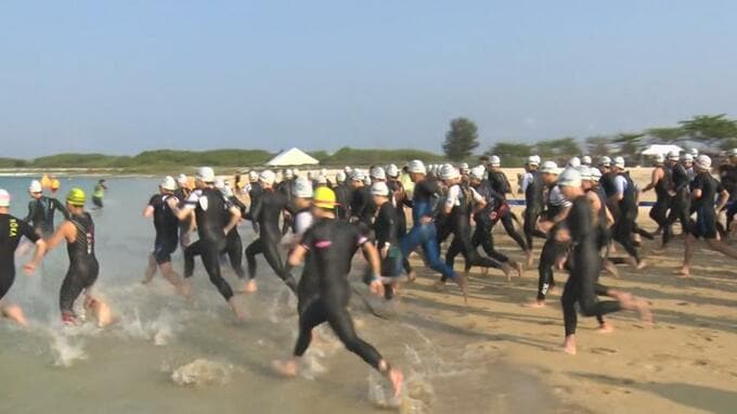 1200人あまりが駆け抜けた　最高気温28度の石垣島トライアスロン大会|TBS NEWS DIG