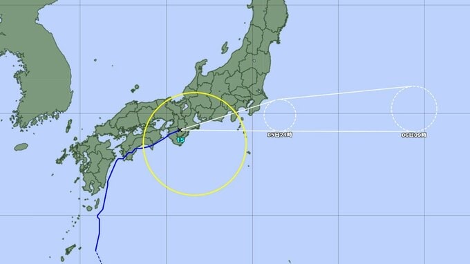 【台風情報】影響は広範囲に...台風15号(ペイパー)　このあとの勢力と進路を詳しく　東海地方や関東甲信地方で線状降水帯発生の可能性　このあとの雨量は？　今後の全国の天気を画像で　気象庁　　|　山形のニュース│TUYテレビユー山形